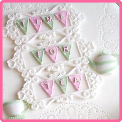 Molde Silicone Letras Bunting