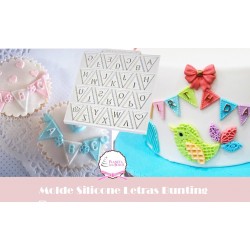 Molde Silicone Letras Bunting