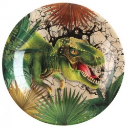 10 Pratos Dinossauros 23 cms