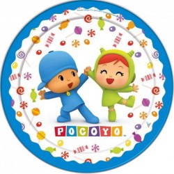 8 Pratos Pocoyo 18 cms