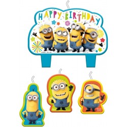 Conj. 4 Velas Minions Party...