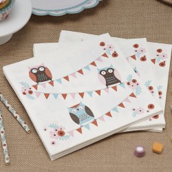 Guardanapos Festa tema Patchwork Owl