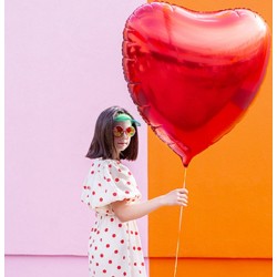 Balão Coração Foil Vermelho...