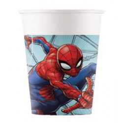 8 Copos Papel Homem Aranha