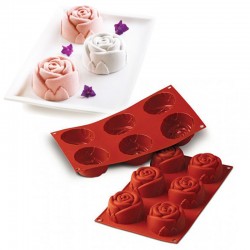 Tabuleiro Silicone 6 Rosas