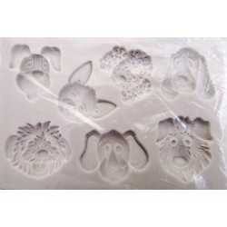 Molde de Silicone Cabeças de Cão 