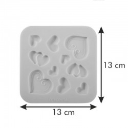 Molde de Silicone Corações Tescoma