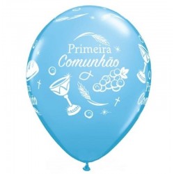 Balão Azul Primeira Comunhão