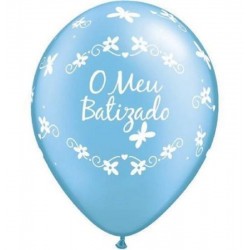 Balão Azul O Meu Batizado***