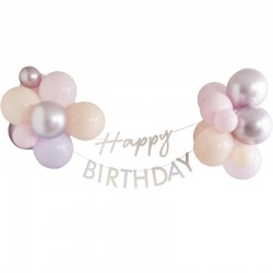 Banner Pastel Pink Happy...