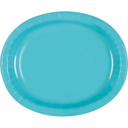 8 Bandejas Teal Oval