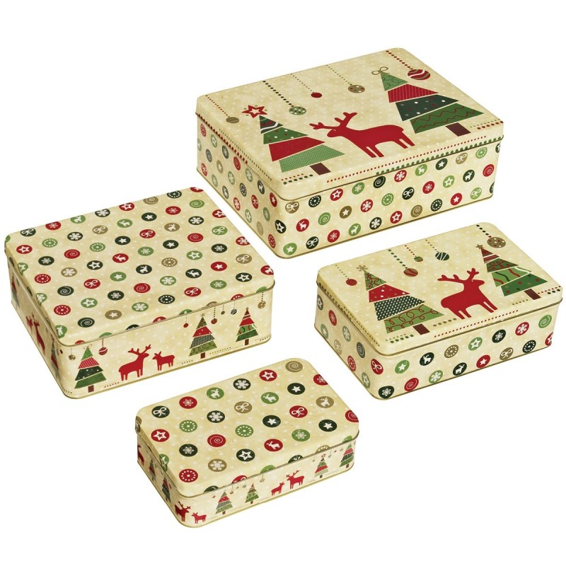 Pack de 4 Latas Motivo de Natal