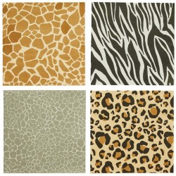 16 Guardanapos Animal Print