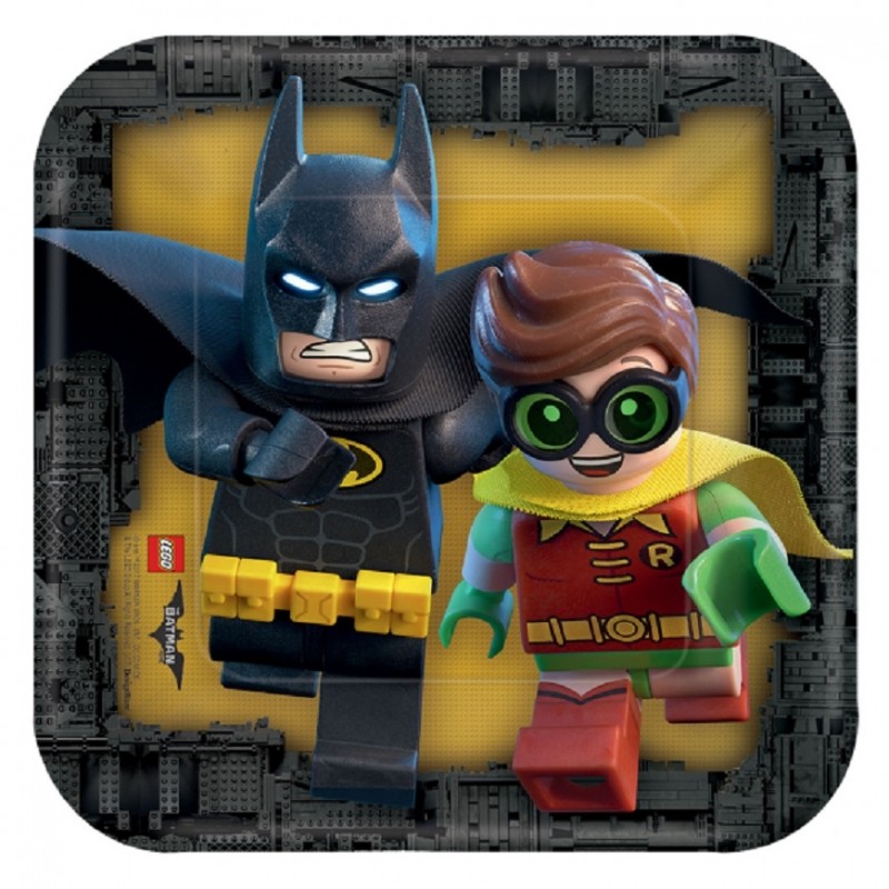 Prato Quadrado Lego Batman 18 cms