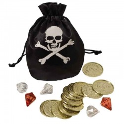 Kit Saco e Moedas Piratas