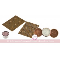 Kit de Cortador e Moldes para Chocolate e Doces