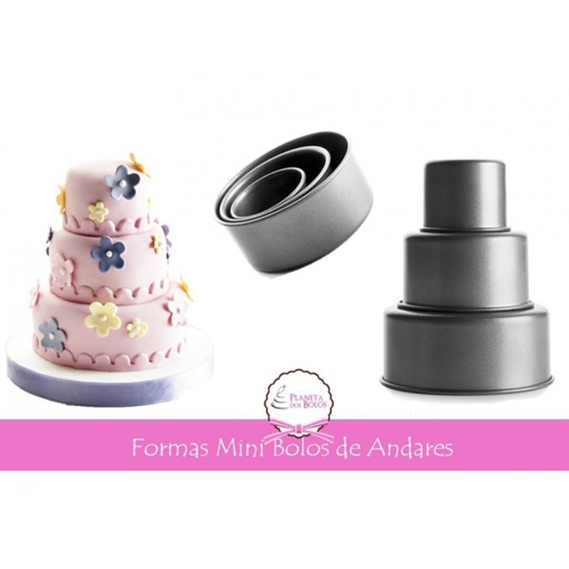 Forma Mini Bolo de 3 Andares 