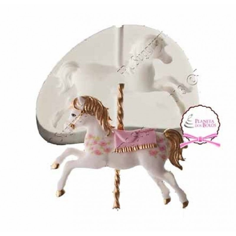 Molde de Silicone Cavalo de Carrossel