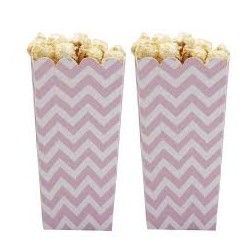 Caixas Pipocas Rosa Chevron Divine