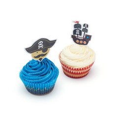 Kit de Decoração Cup Cakes Tema Piratas