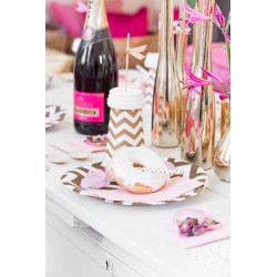 Copos de Festa Chevron Dourado