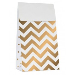 Embalagem Oferta/ Doces Festa Chevron Dourado