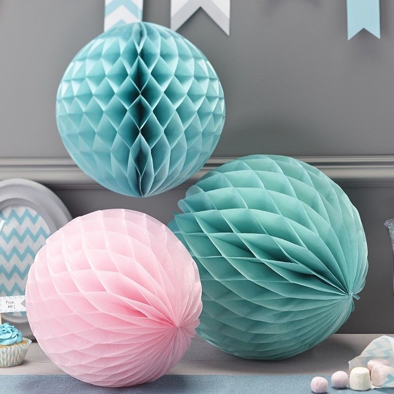 Bolas Decoração Favo Pink & Pastel - Chevron Divine