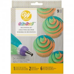 Set de Decoração 9 Peças Wilton ColorSwirl Tri-Color 