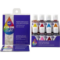 Kit de 8 Corantes Wilton Color Right Food 