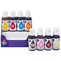 Kit de 8 Corantes Wilton Color Right Food 