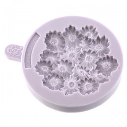 Molde de Silicone Topo de Cup Cake Margaridas