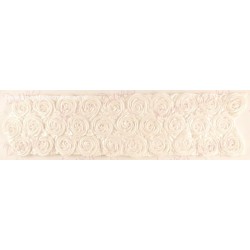 Molde Silicone Faixa Decorativa de Rosas Glacê Larga