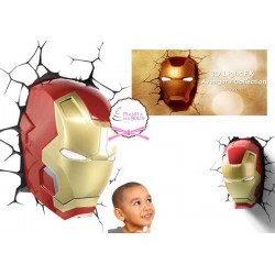 Máscara Iron Man 3D Decorativa/Night Light