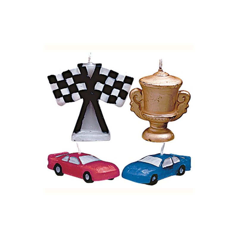 Set de 4 Velas Corrida de Carros